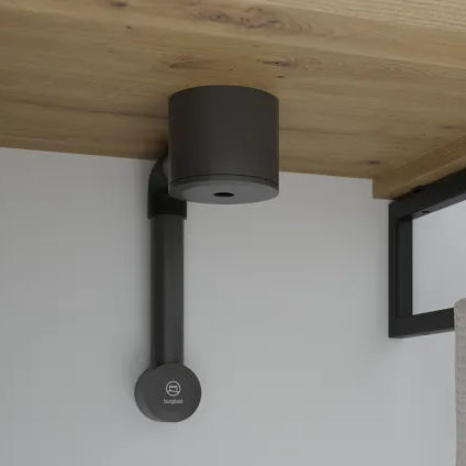 Syphon für Waschbecken / Kunststoff - CLEAN FLOW - Burgbad - schwarz / satiniert