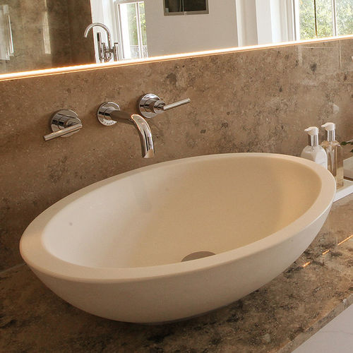 Aufsatzwaschbecken - OVB SERIES - Castello Luxury Baths - Verbundwerkstoff / Stein / mit verstellbarem Spiegel