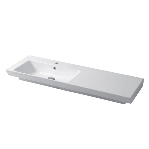 Aufsatzwaschbecken - ED120DX101 - Disegno Ceramica - Keramik / mit integrierter Waschtischplatte / rechteckig