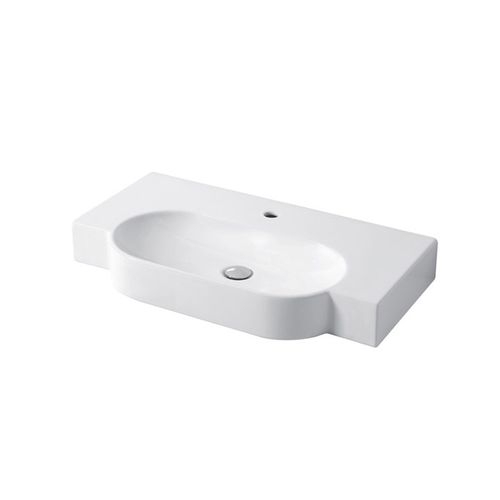 Wand-Waschbecken - OVO : OV09045101 - Disegno Ceramica - Keramik / mit integrierter Waschtischplatte / oval
