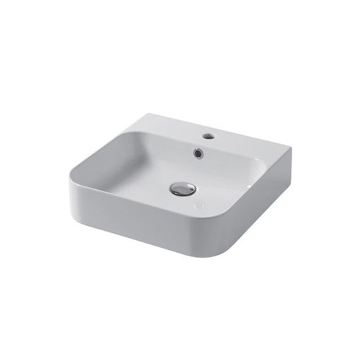 Wand-Waschbecken - SLIM : SL04848101 - Disegno Ceramica - Keramik / quadratisch / modern