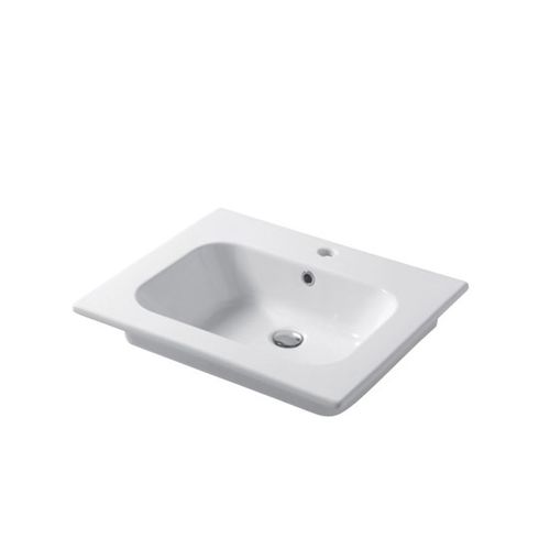 Einbauwaschbecken - QUBO : QS06151101 - Disegno Ceramica - Keramik / rechteckig / modern