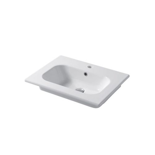 Einbauwaschbecken - QUBO : QS06146101 - Disegno Ceramica - Keramik / rechteckig / modern