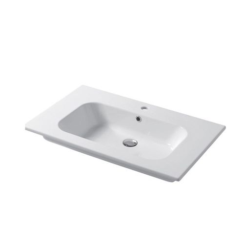Einbauwaschbecken - QUBO : QS08146101 - Disegno Ceramica - Keramik / rechteckig / modern