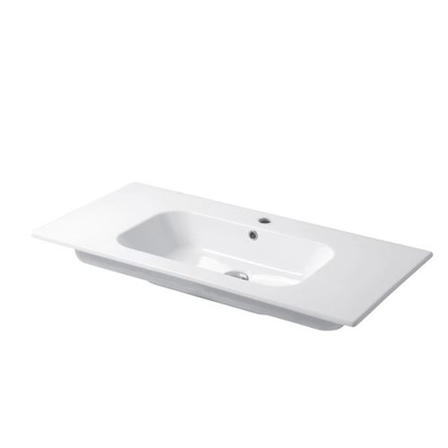 Einbauwaschbecken - QUBO : QS09151101 - Disegno Ceramica - Keramik / rechteckig / modern
