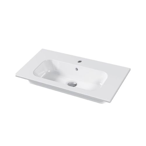 Einbauwaschbecken - QUBO : QS08140101 - Disegno Ceramica - Keramik / rechteckig / modern