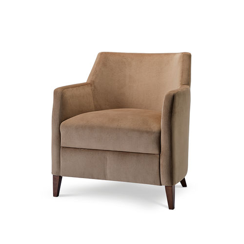 Moderner Sessel - MILANO LOUNGE 1 - DRIGANI SRL - Samt / Kunstleder / Holz