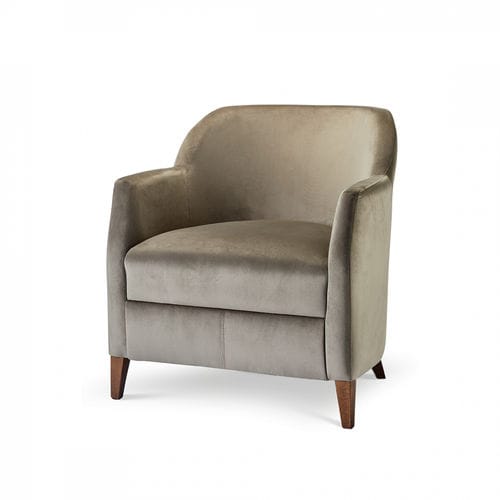 Moderner Sessel - VERONA LOUNGE 1 - DRIGANI SRL - Samt / Kunstleder / Holz