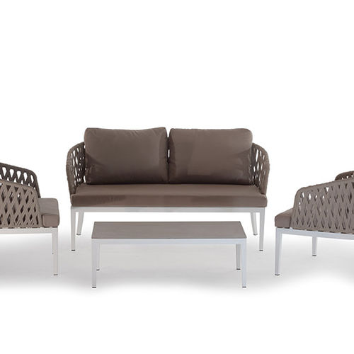 Modernes Sofa - SET ORIENTAL - DRIGANI SRL - für Außenbereich / Textilene / mit abnehmbarem Kissen