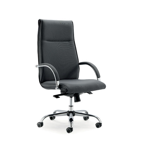 Moderner Bürostuhl - UF 583/A - DRIGANI SRL - für den Innenraum / Stoff / Gestell aus verchromtem Metall