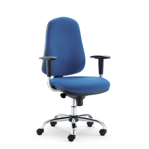 Moderner Bürostuhl - UF 341 - DRIGANI SRL - für den Innenraum / Stoff / Gestell aus verchromtem Metall