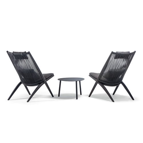 Moderner Kaminsessel - SANTA CRUZ - DRIGANI SRL - Acrylgewebe / Kordel / Aluminium
