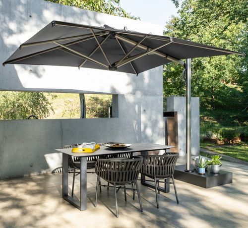 Quadratischer Sonnenschirm - ASTRO TITANIUM - DRIGANI SRL - rechteckig / Ampel / Aluminium