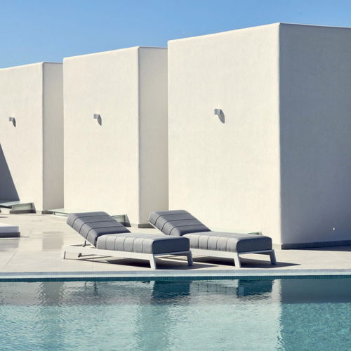 Moderne Sonnenliege - ARGENTINA - DRIGANI SRL - Sunbrella® / Aluminium / für den Innenraum