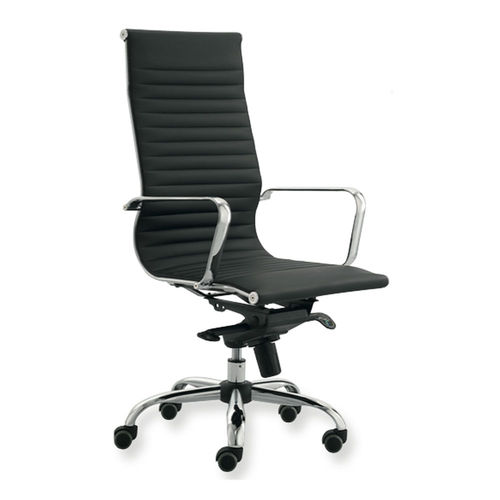 Moderner Chefsessel - UF 558 A - DRIGANI SRL - Leder / aus verchromtem Metall / mit hoher Rückenlehne