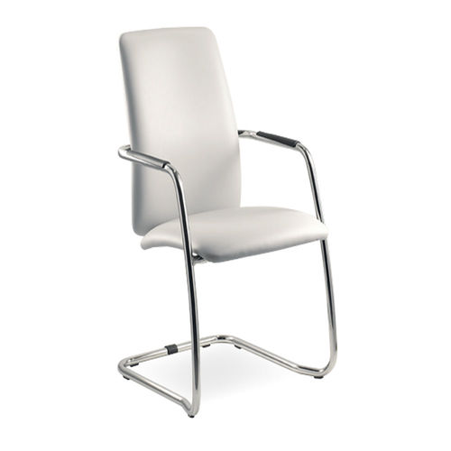Moderner Stuhl - UF 137/S - DRIGANI SRL - für den Innenraum / Stoff / Gestell aus verchromtem Metall