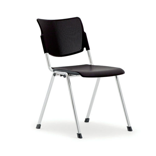 Moderner Stuhl - UF 104 - DRIGANI SRL - für den Innenraum / Netz / Gestell aus verchromtem Metall
