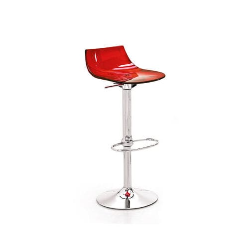 Moderner Barhocker - SG 343 - DRIGANI SRL - Polycarbonat / Gestell aus verchromtem Stahl / mit Mittelfuß