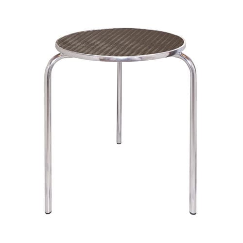 Moderner Tisch - FT 029 - DRIGANI SRL - Aluminium / Gestell aus Aluminium / rund