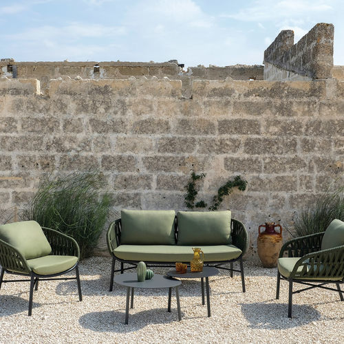 Modernes Sofa - drop - DRIGANI SRL - für Garten / Textilene / Kordel