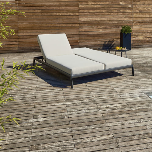 Moderne Sonnenliege - INFINITY - DRIGANI SRL - Sunbrella® / aus lackiertem Aluminium / verstellbare Rücklehne