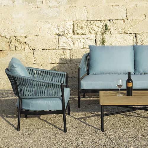 Moderner Sessel - GAIA-BELIZE - DRIGANI SRL - Textilene / Kordel / Aluminium
