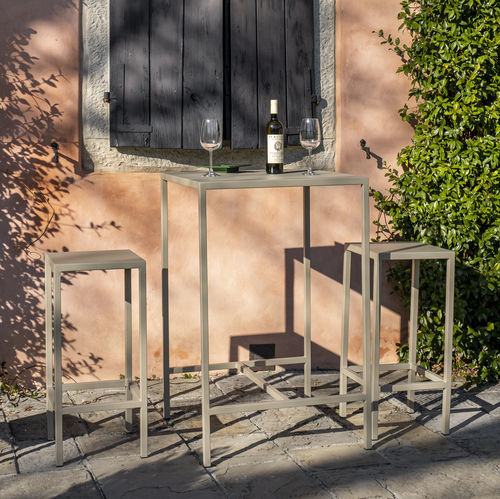 Moderner Stehtisch - BELLINI - DRIGANI SRL - HPL / Gestell aus Metall / rechteckig