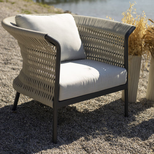 Moderner Sessel - FLY  - DRIGANI SRL - Stoff / Schaumstoff / Aluminium