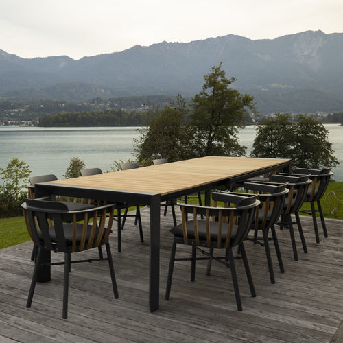 Moderner Sessel - PETRA  - DRIGANI SRL - Textilene / Schaumstoff / Teakholz