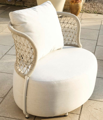 Moderner Sessel - COBBE - DRIGANI SRL - Stoff / Kordel / Aluminium