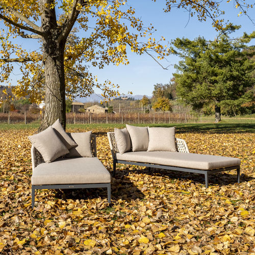 Moderne Sonnenliege - QUINTANA  - DRIGANI SRL - Textilene / Kordel / Aluminium