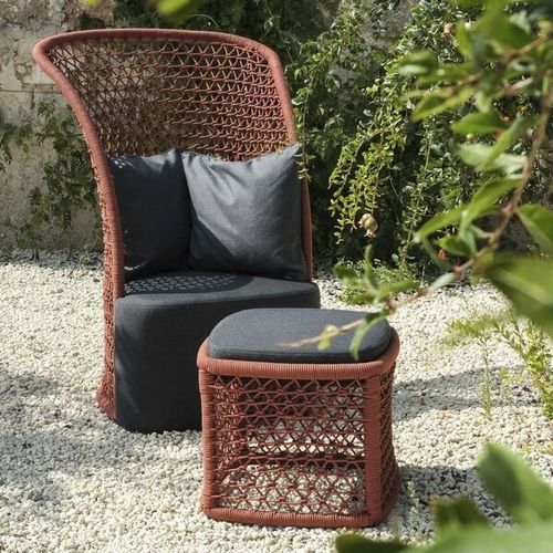 Moderner Sessel - QUEEN - DRIGANI SRL - Stoff / Aluminium / Kordel