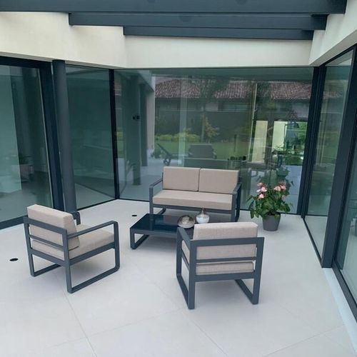 Minimalistischer Sessel - STAR SET  - DRIGANI SRL - Stoff / Metall / mit abnehmbarem Kissen