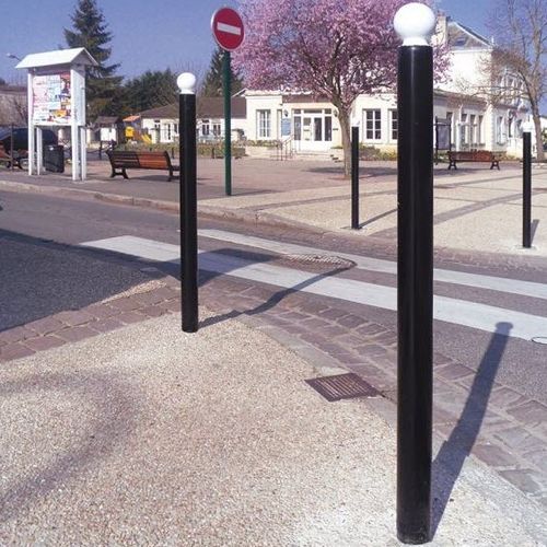 Sicherheits-Sperrpfosten - SPHERE DDA COMPLIANT - PROCITY - abnehmbar / stationär / galvanisiertem Stahl