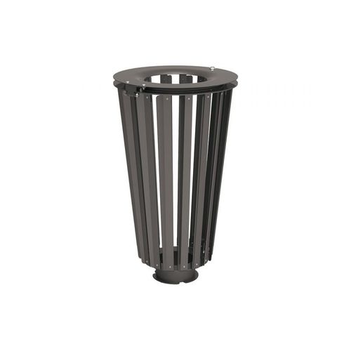 Park-Abfallbehälter - Lofoten - PROCITY - galvanisiertem Stahl / aus lackiertem Stahl / Tropenholz