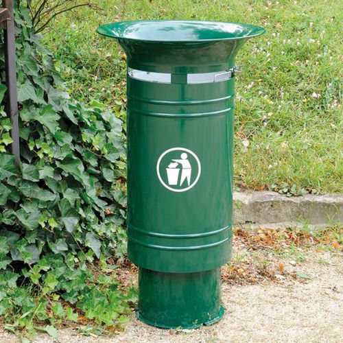 Park-Abfallbehälter - CERGY - PROCITY - System / bodenstehend / aus lackiertem Stahl