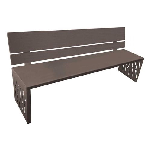 Moderne Bank für den öffentlichen Raum - VENICE - PROCITY - Stahlblech / galvanisiertem Stahl / Stahl