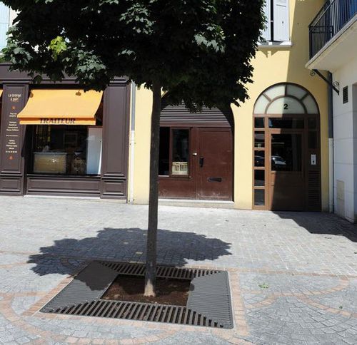Rundes Baumgitter - SILAOS® - PROCITY - quadratisch / Beton / Stahl