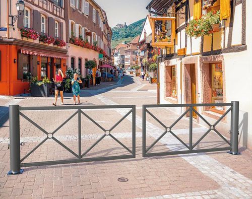 Zutrittsabsperrung - DECORATIVE - PROCITY - drehend / Stahl / galvanisiertem Stahl