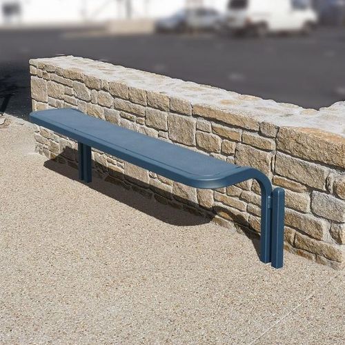 Moderne Bank für den öffentlichen Raum - CONVIVIALE® - PROCITY - Lochblech / galvanisiertem Stahl / Stahl