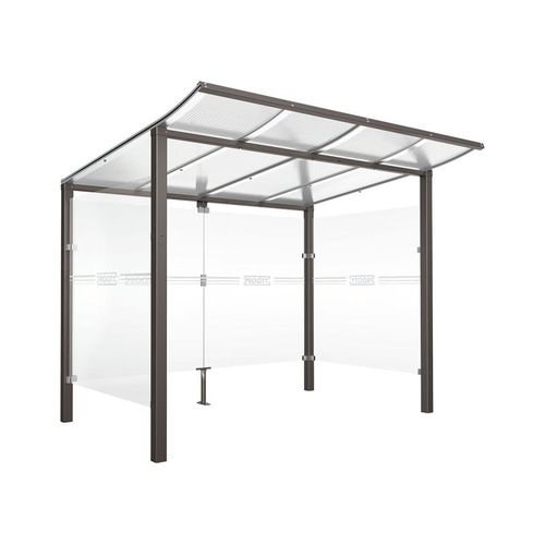 Stahl-Fahrradunterstand - Modulo - PROCITY - für öffentliche Bereiche / Polycarbonat-Überdachungen / Aluminium