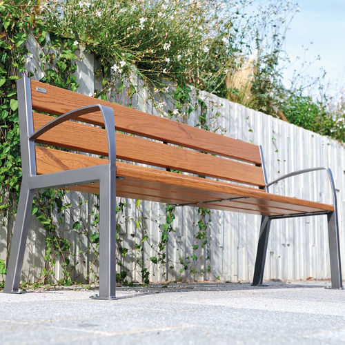 Bank für den öffentlichen Raum / Design - SILAOS® - PROCITY - galvanisiertem Stahl / Stahl / Zink