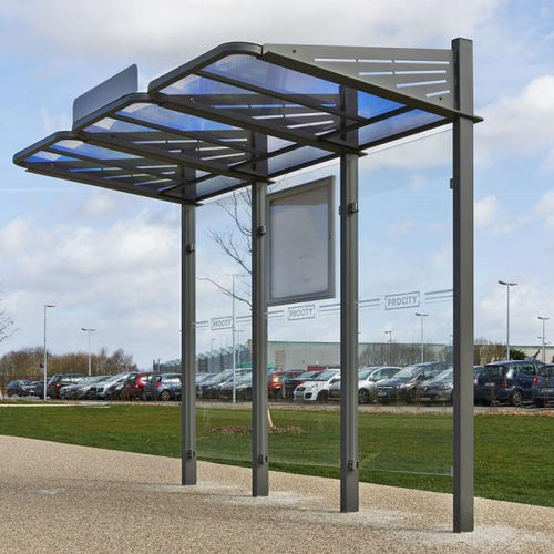 Glasbuswartehalle - CONVIVIALE® - PROCITY - Stahl / anodisiertes Aluminium / PMMA