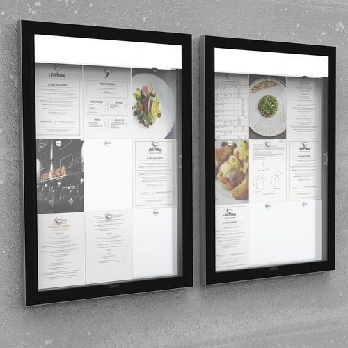 Wandmontierter Schaukasten - EDGE POSTER  - PROCITY - für Außenbereich / für den Innenraum / LED