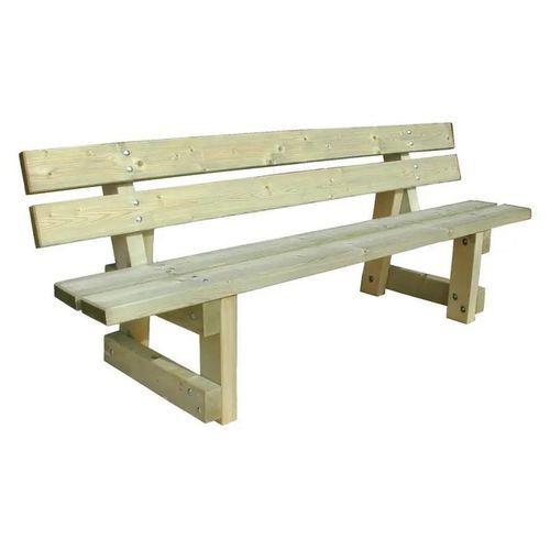 Bank für den öffentlichen Raum / minimalistisches Design - Porto - PROCITY - Holz / mit Rückenlehne / für Außenbereich