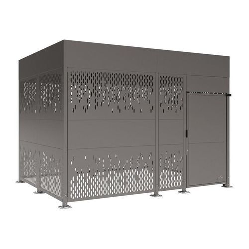 Polycarbonat-Überdachungen-Fahrradunterstand - Horizon - PROCITY - gesichert / modular / mit LED-Licht