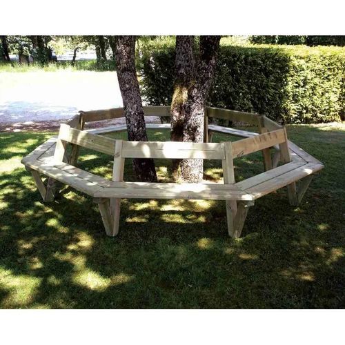 Holzbank für den öffentlichen Raum - TURIN - PROCITY - Kiefer / mit Rückenlehne / für Grünanlagen