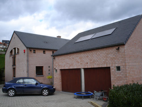 Planer thermischer Sonnenkollektor - ECOSOL - ESE - aus entspiegeltem Glas / mit Rahmen