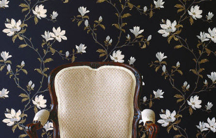 Klassische Tapete - MARCHWOOD - Colefax & Fowler - Blumenmotiv