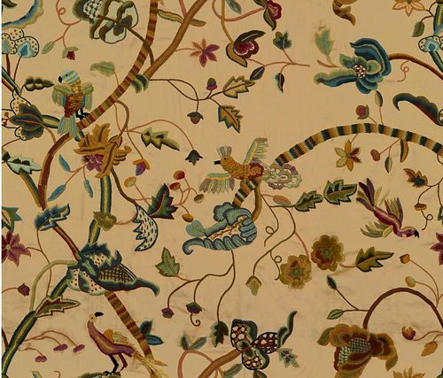 Möbelstoff - COSIMO CREWEL - Lee Jofa - Blumenmotive / Leinen / Acryl